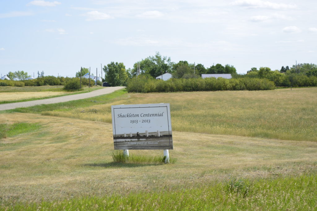Shackleton Saskatchewan town sign